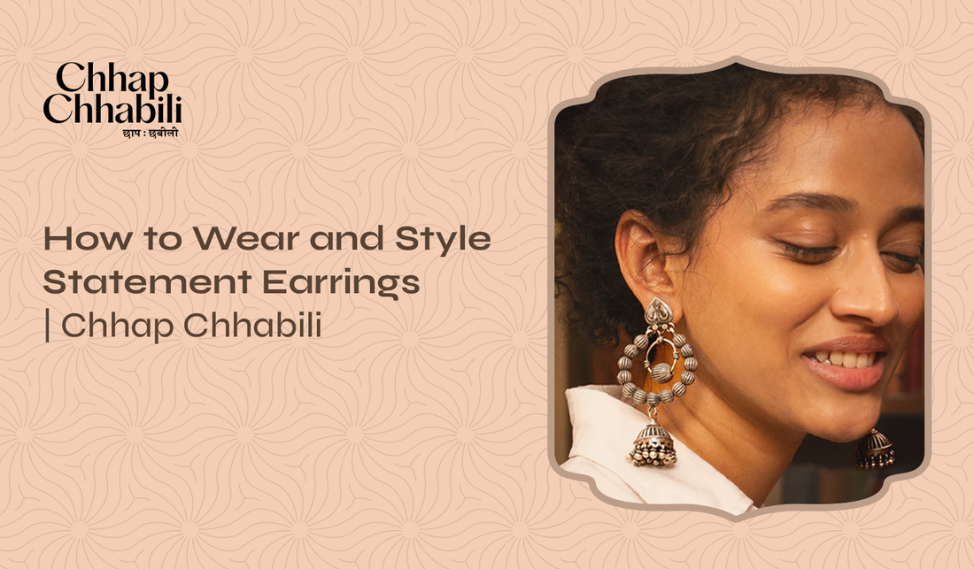 how to wear statement earrings
