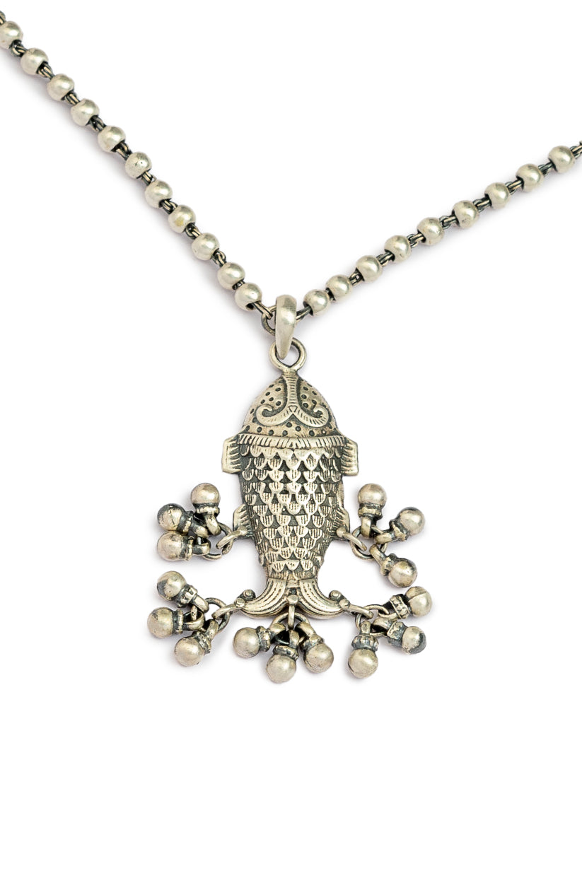 Chhap Karigari Fish Pendant