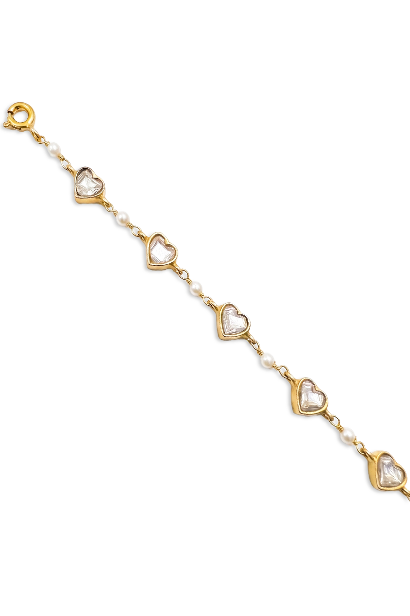 Chhabili Crystal Heart Bracelet