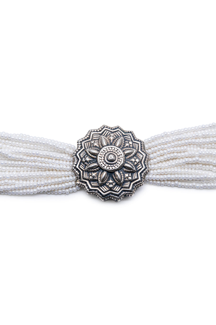 Chhabili Floral Cheed-Bead Choker