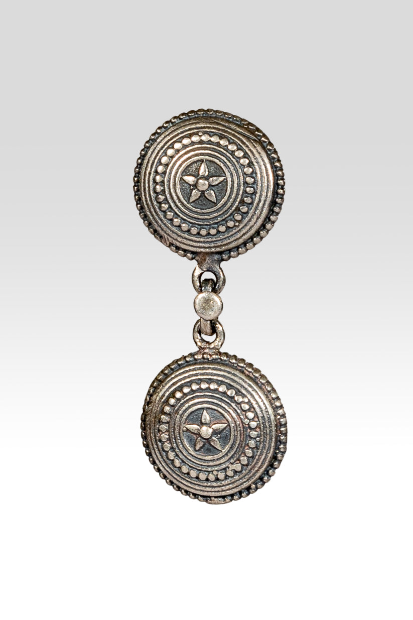 Chhap Antique Dual Disc Earrings