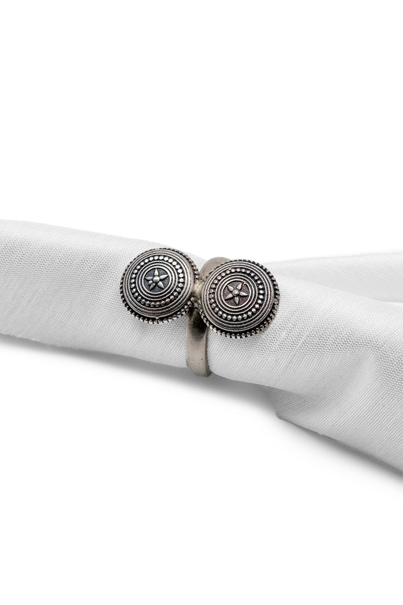 Chhap Antique Dual Disc Ring