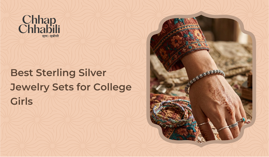 silver jewelry set college girls