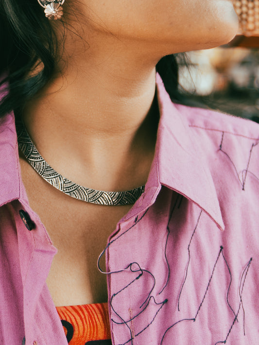 Chhap Roop-Rekha Hasli Necklace