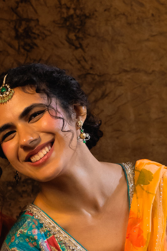 Chhabili Kundan Rani Earrings