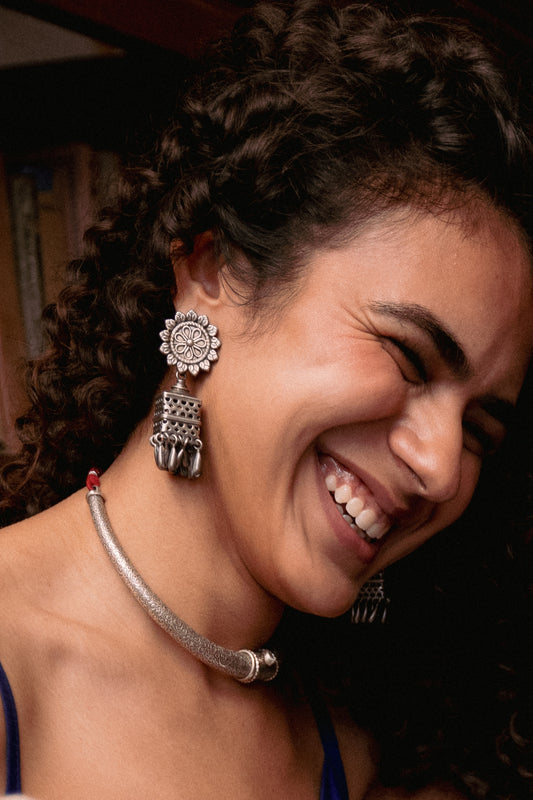 Chhap Jaali Work Phulwari Danglers