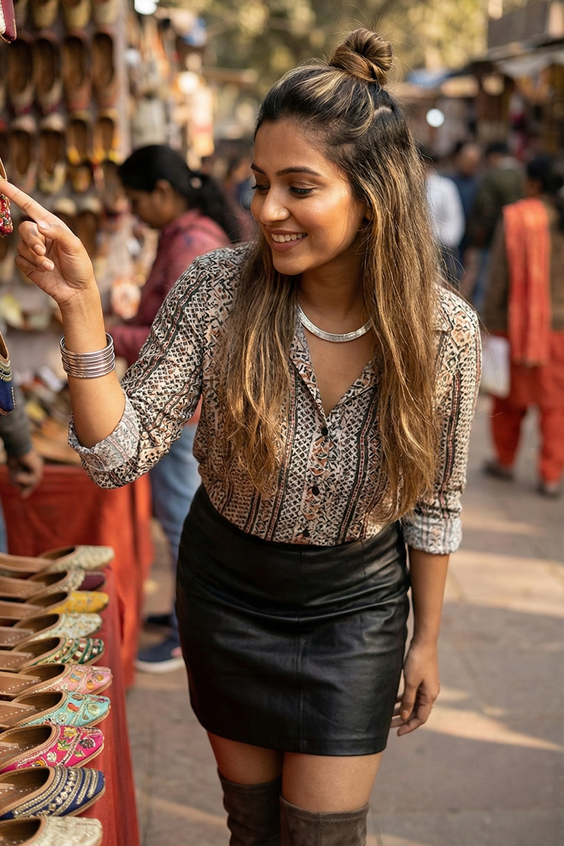 Chhap Chittai Textura Hasli Necklace