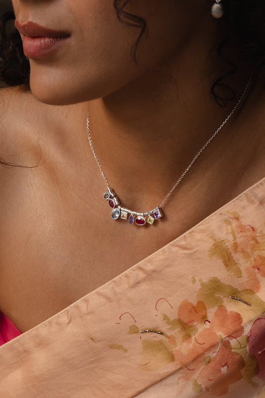 Chokho Sterling Silver Mismatched Necklace