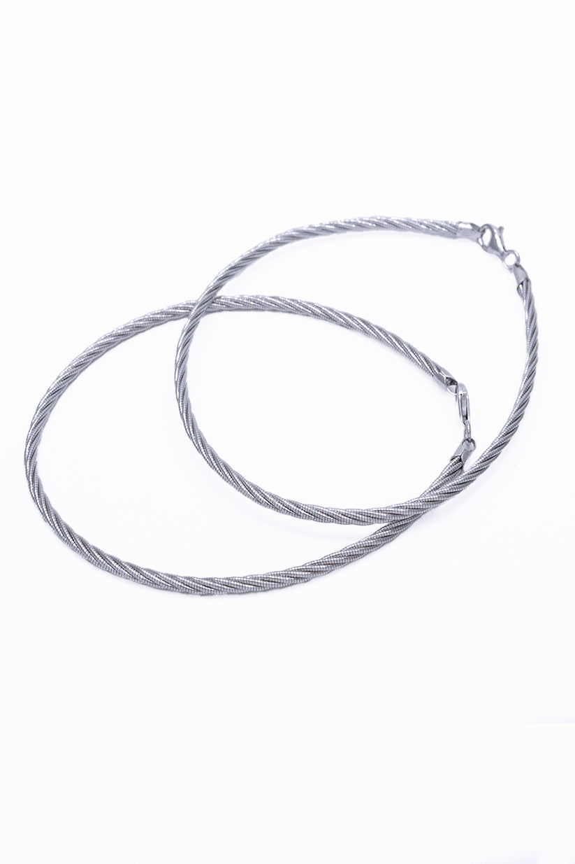 Chokho Aurel Twist Silver Anklet