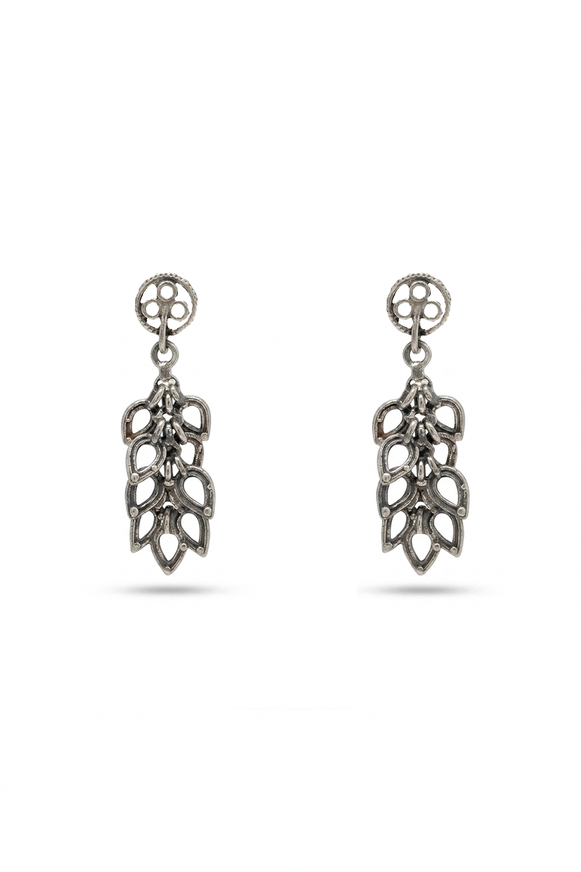 Chhap Raavi Tribal Silver Earring