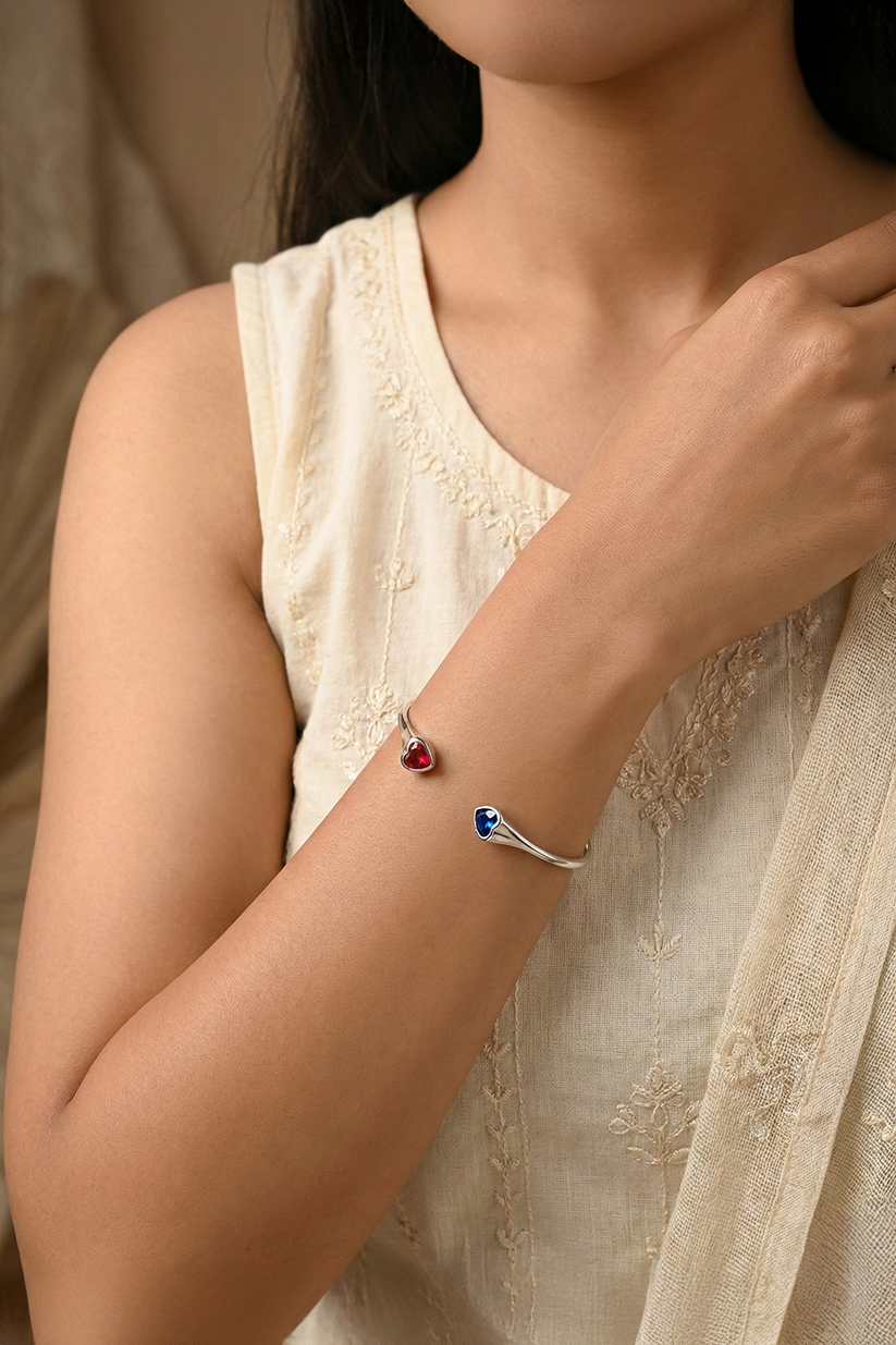 Chokho Duo Heart Cuff Bracelet