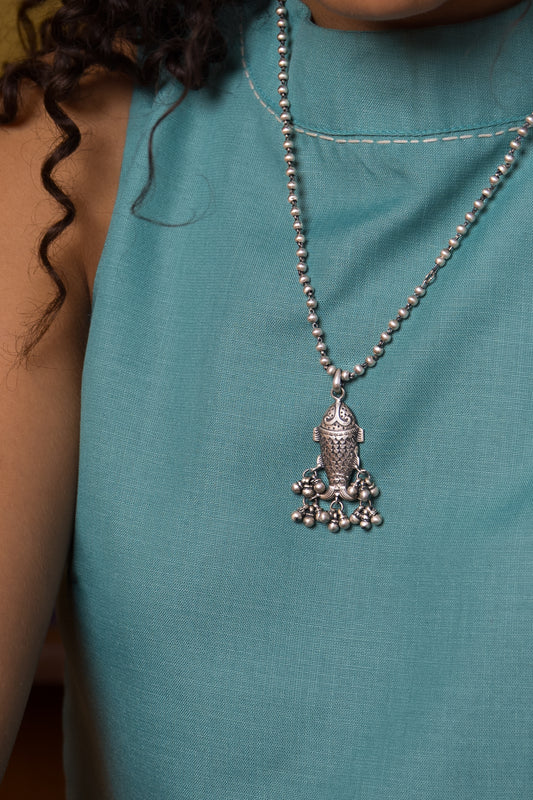 Chhap Karigari Fish Pendant
