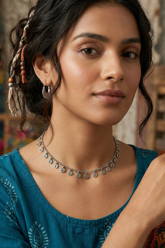 Chhap Minimalist Kamangari Necklace