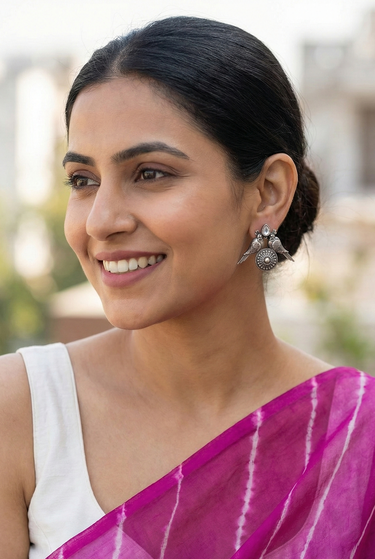 Chhabili Twin Bird Earring