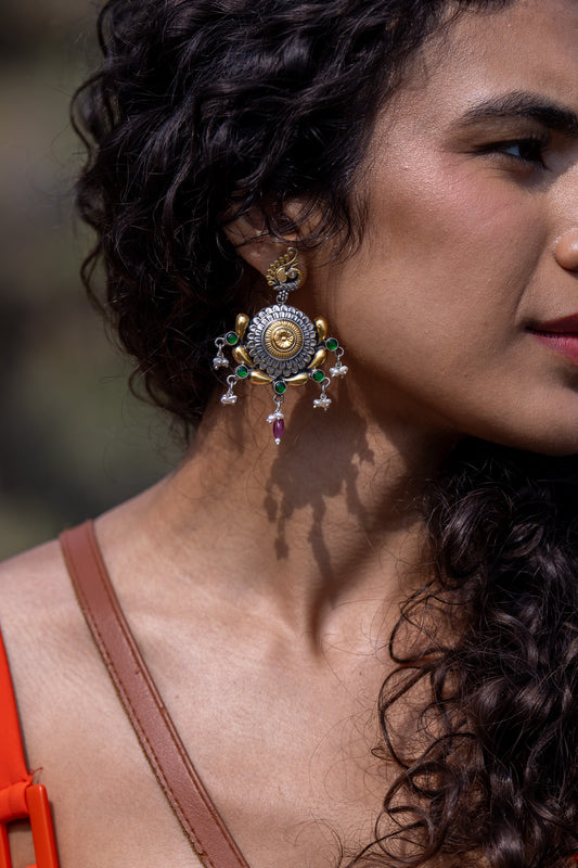 Chhabili 925 Silver Querri Danglers