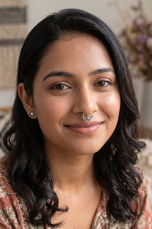 Spider Web Minimalist Septum PressOn Nosering