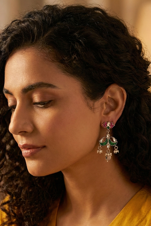 Chhabili Kamal Talai Kundan Danglers