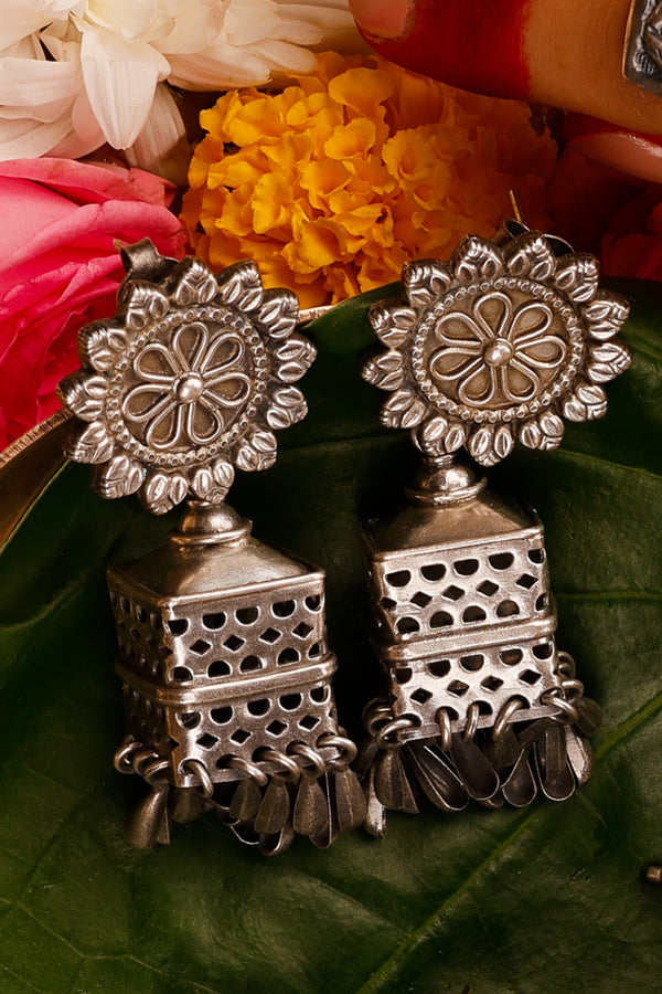 Chhap Jaali Work Phulwari Danglers