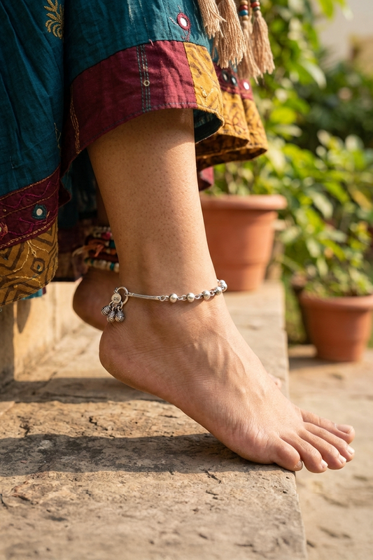 Chhaya Meera Silver Payal