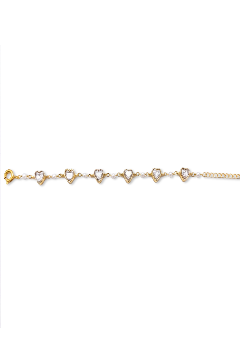 Chhabili Crystal Heart Bracelet
