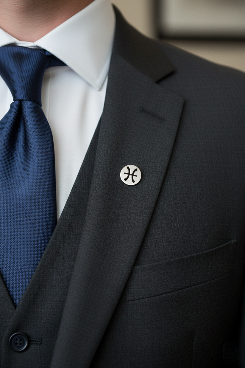 Pisces Zodiac Sign Brooch