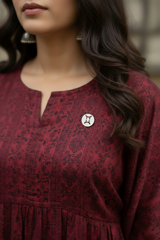 Gemini Zodiac Sign Brooch