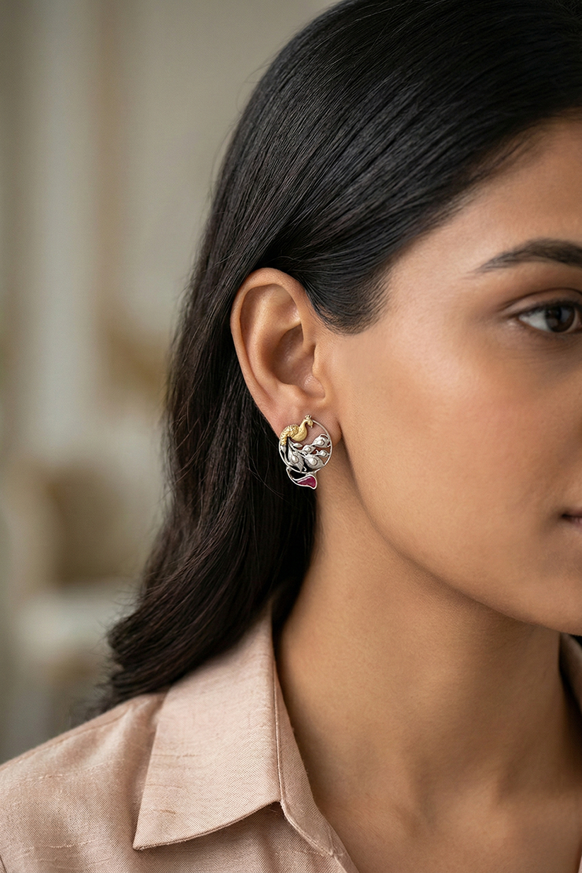 Chhabili Mayura Studs