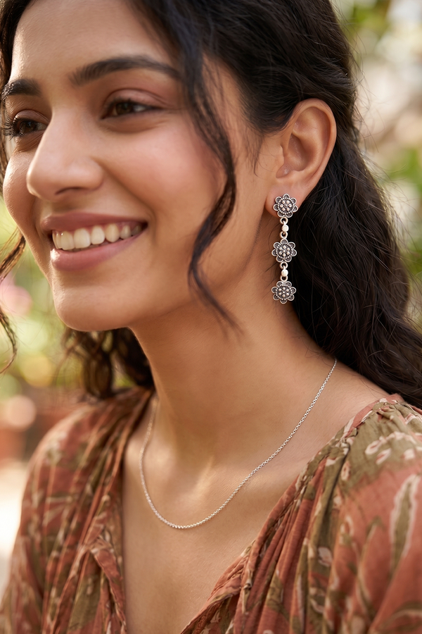 Chhap Surmala Floral Earrings