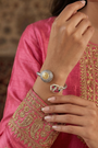 Chhabili Jadau Kundan Liyana Cuff Bangle