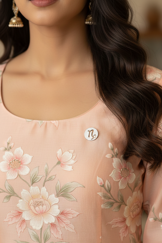 Capricorn Zodiac Sign Brooch