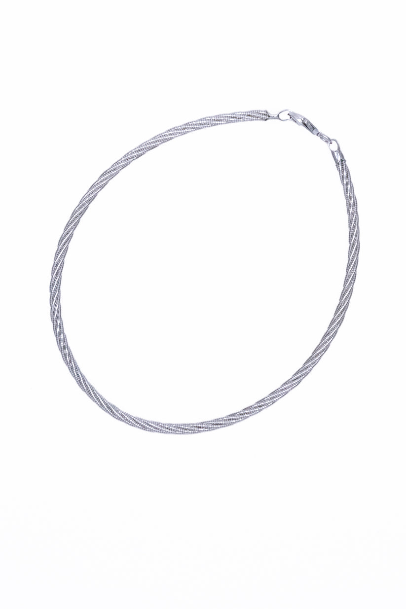 Chokho Aurel Twist Silver Anklet