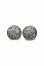 Chhap Hand-Engraved Floral Silver Studs