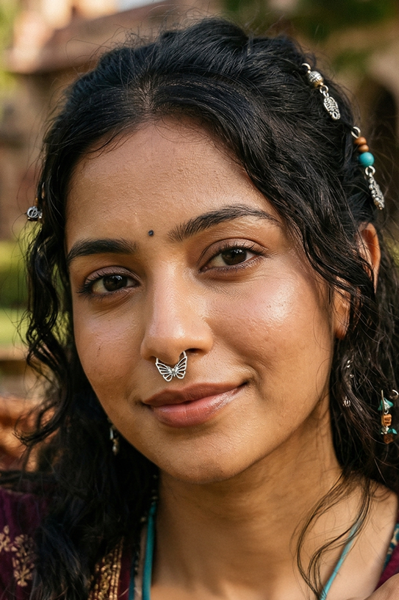 Butterfly Minimalist Septum PressOn Nosering