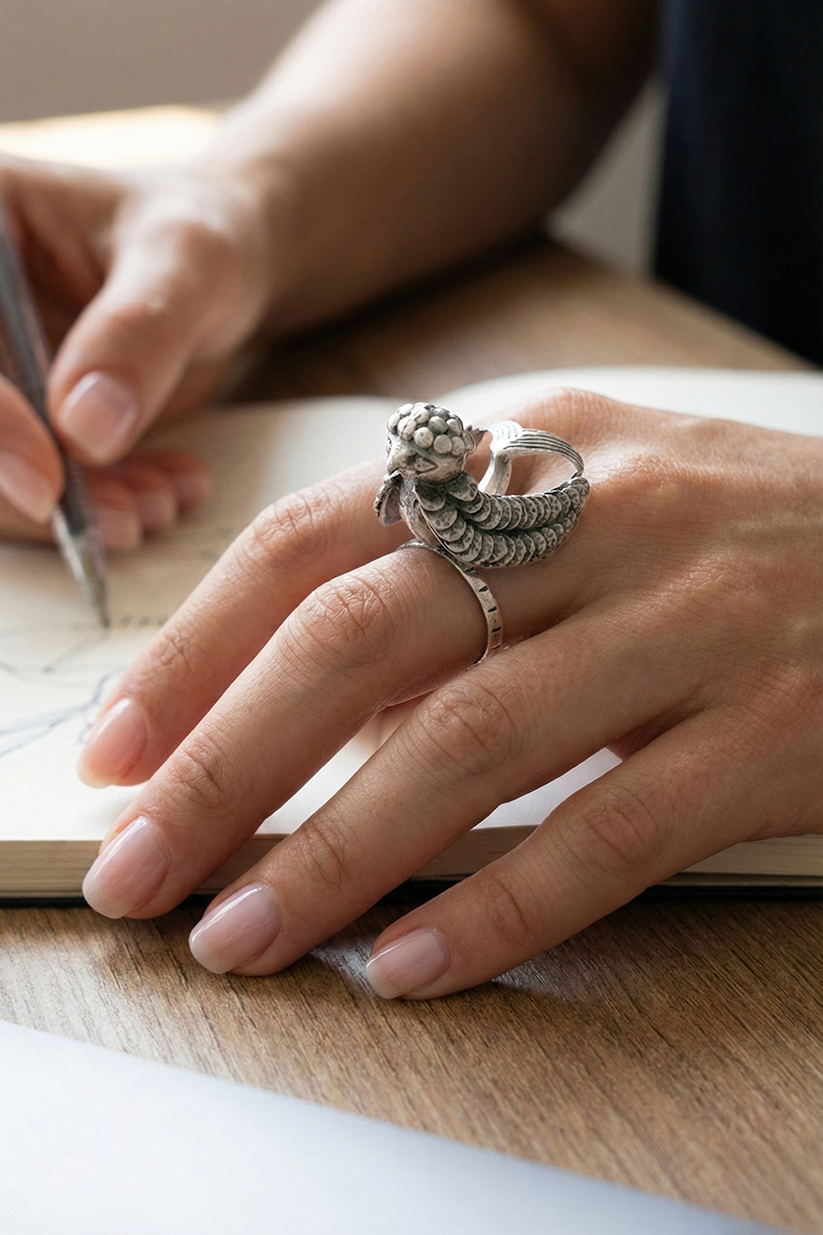 Chhaya Tribal Coil Ring - Adjustable Size