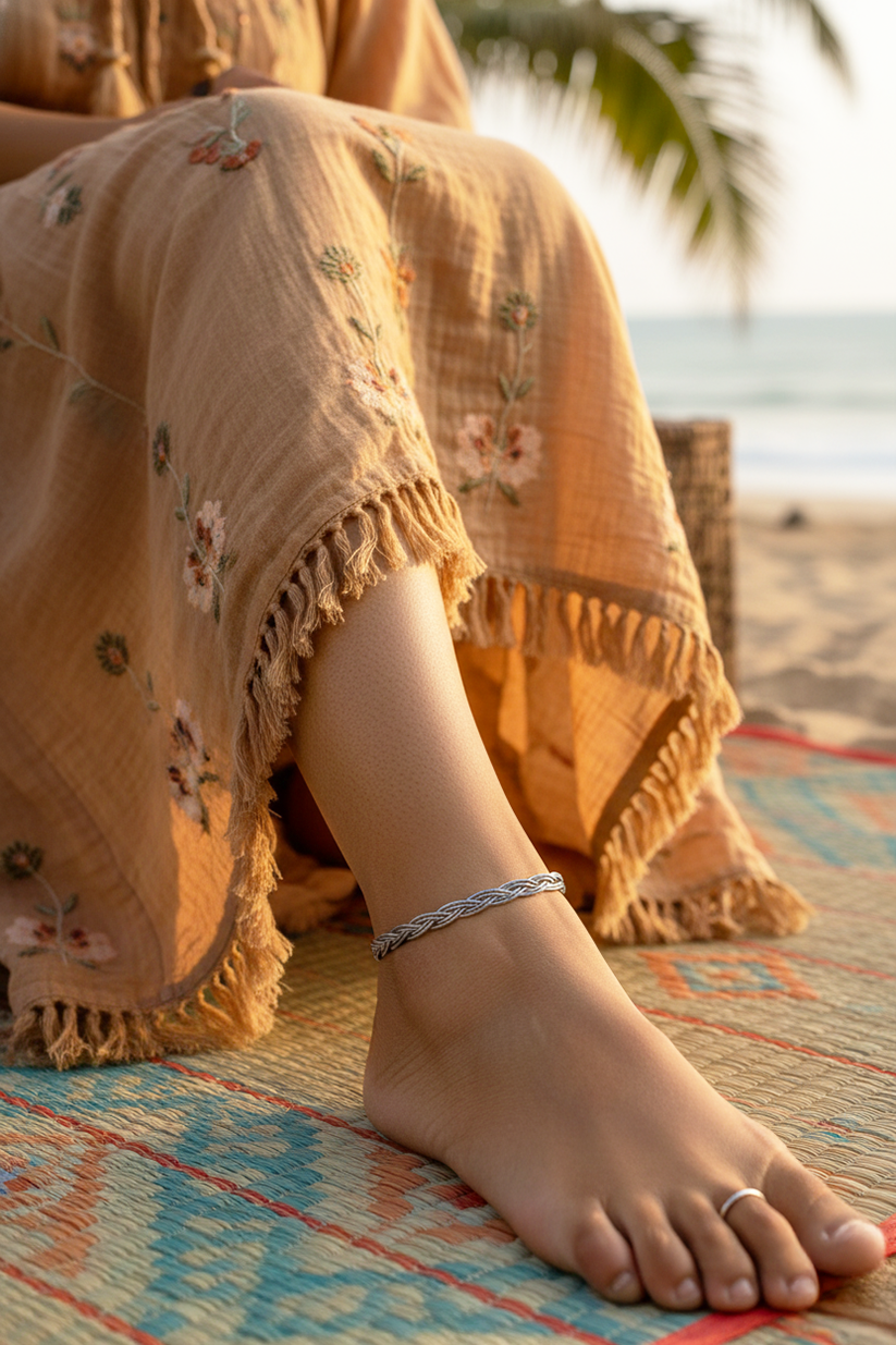 Chokho Savi Silver Anklet