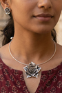 Chhap Floral Hasli Necklace