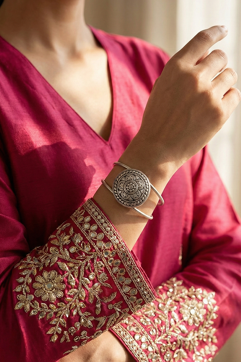 Chhap Luna Bloom Cuff Bangle