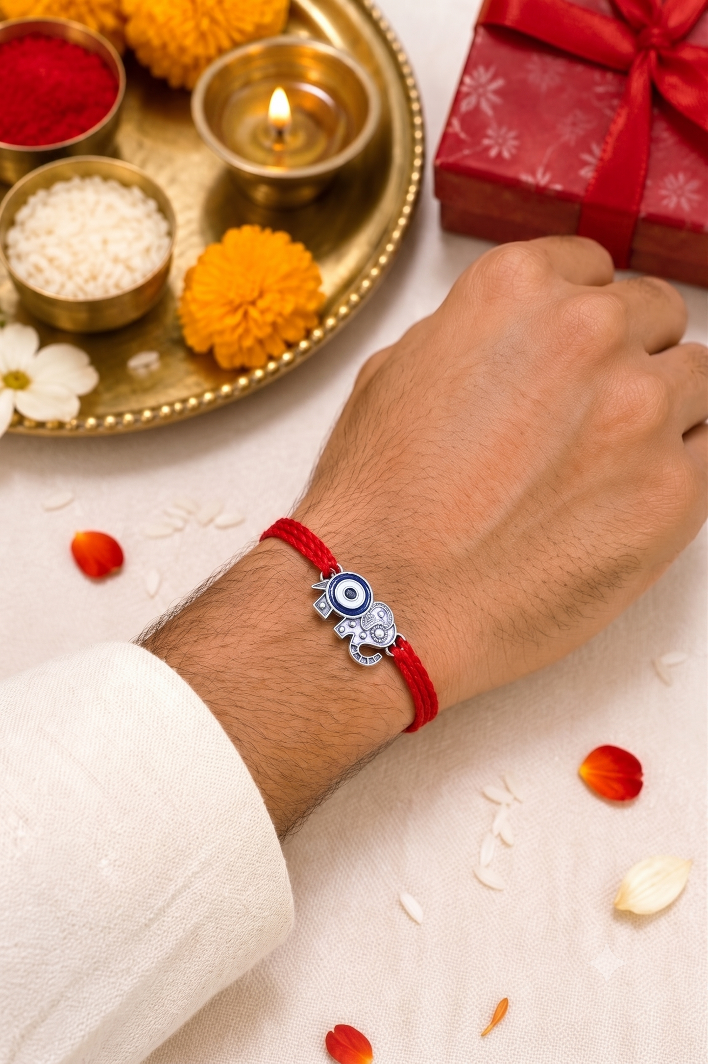 Gaj Nazar 925 Silver Rakhi