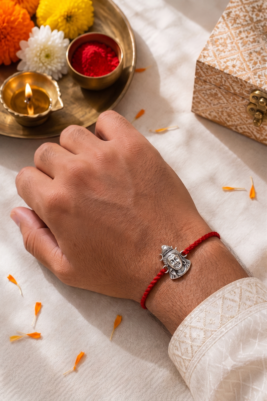 Mahadev 925 Silver Rakhi