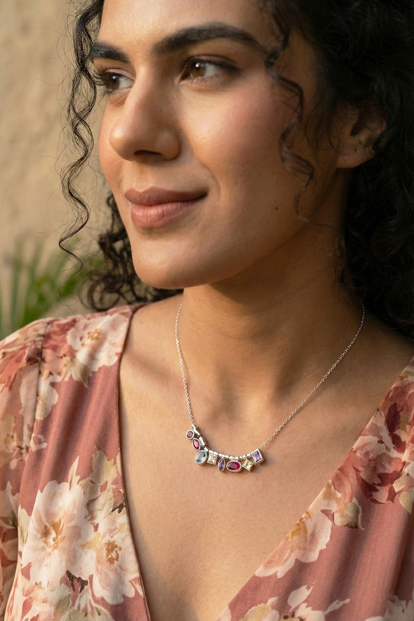 Chokho Gemstones Mismatched Necklace