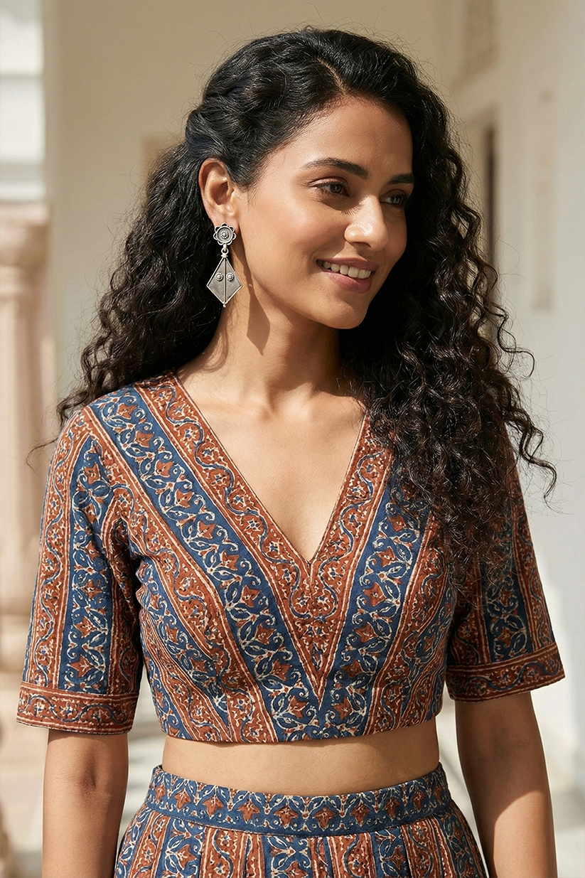Chhap Kite Bloom Earrings