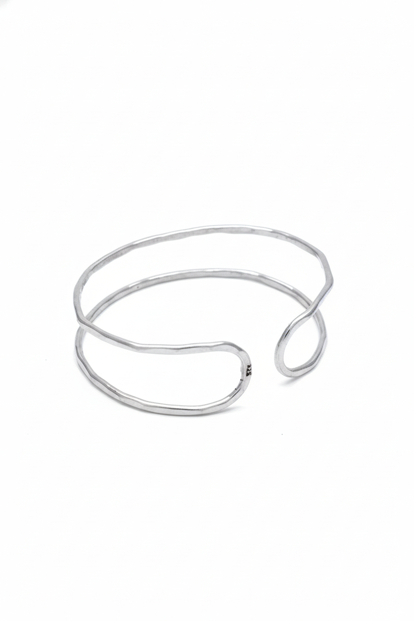Chhap Dual Line Cuff Bangle - Adjustable Size