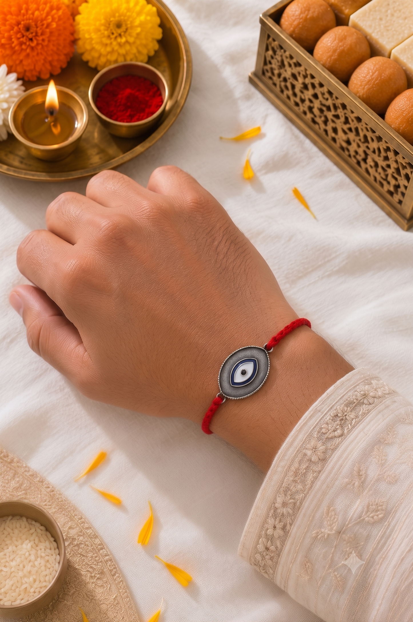Nazar Eye 925 Silver Rakhi