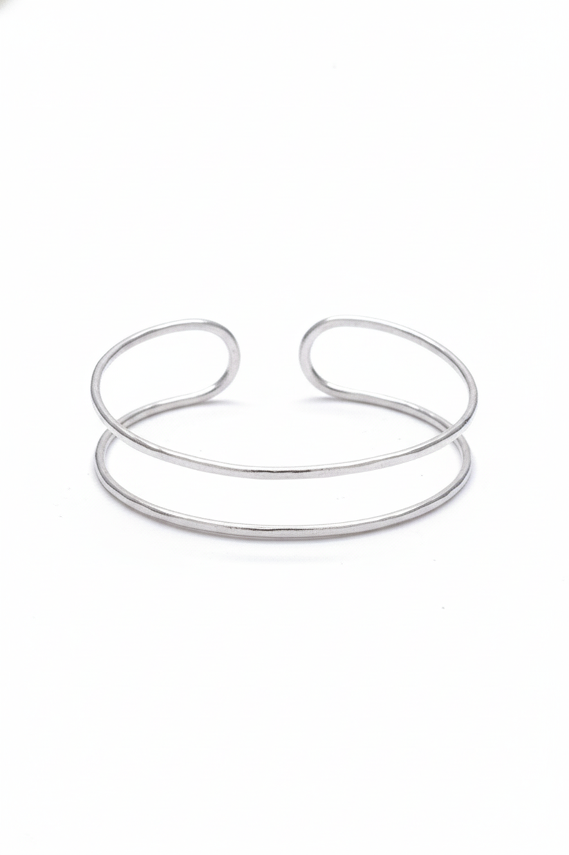 Chhap Dual Line Cuff Bangle - Adjustable Size