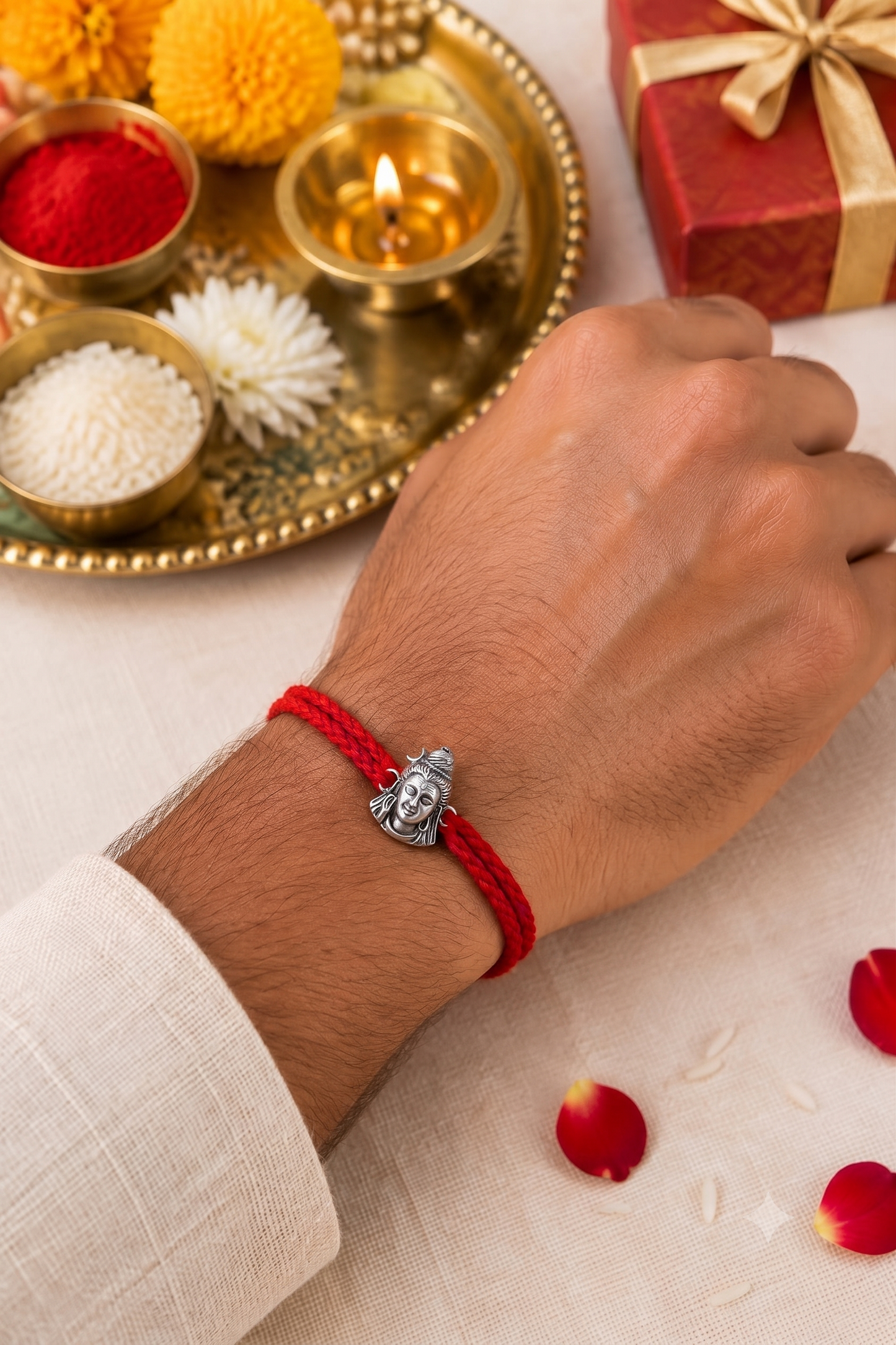 Mahadev 925 Silver Rakhi