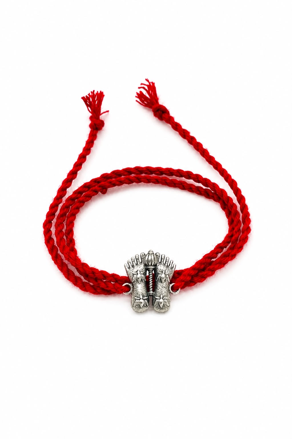 Ram Charan Paduka 925 Silver Rakhi