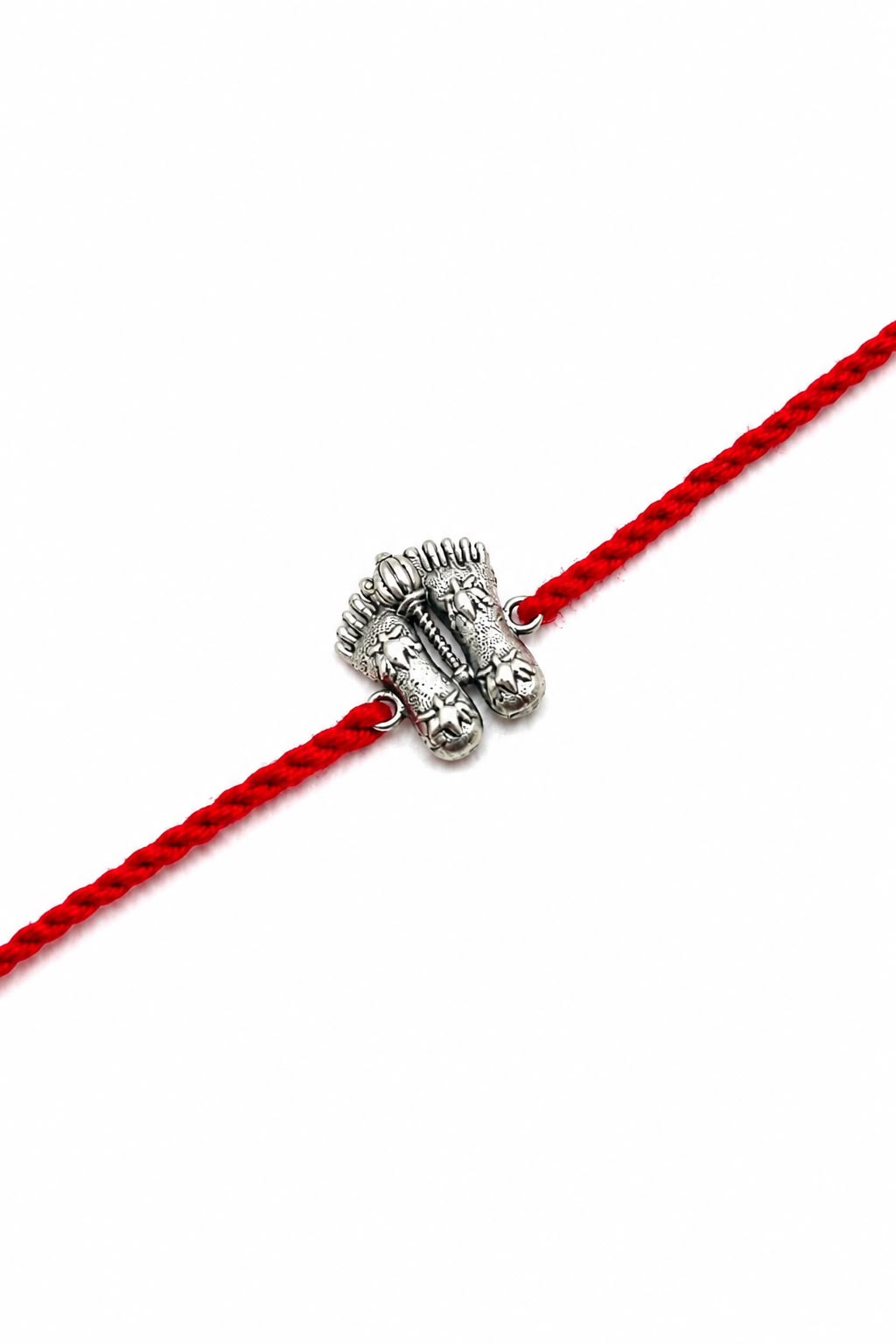 Ram Charan Paduka 925 Silver Rakhi