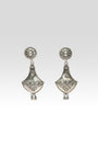 Chaap Vintage Textura Silver Drop Dangler